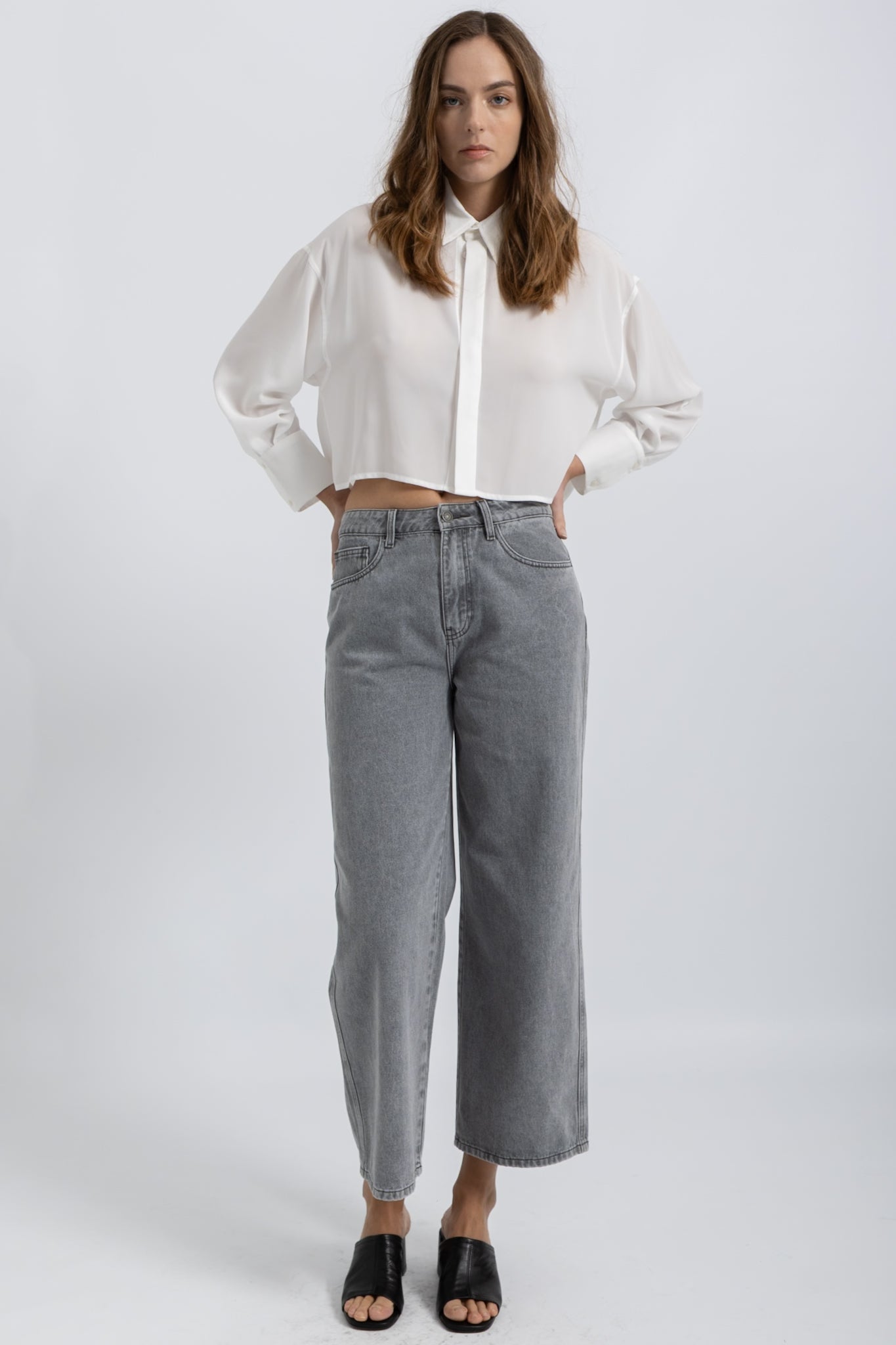 Chemise Cropped Crêpe Celia