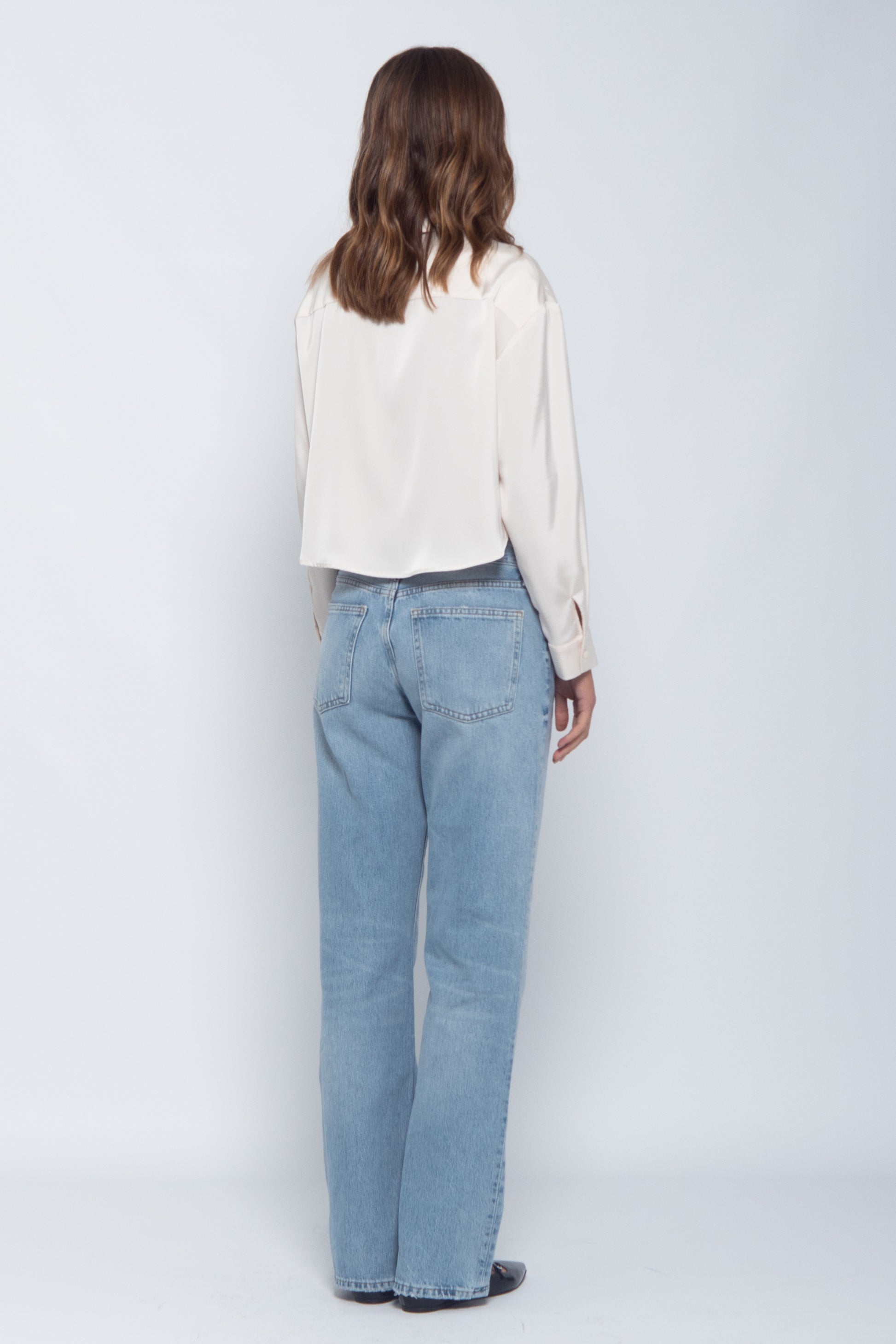 Chemise Cropped Satin Picth