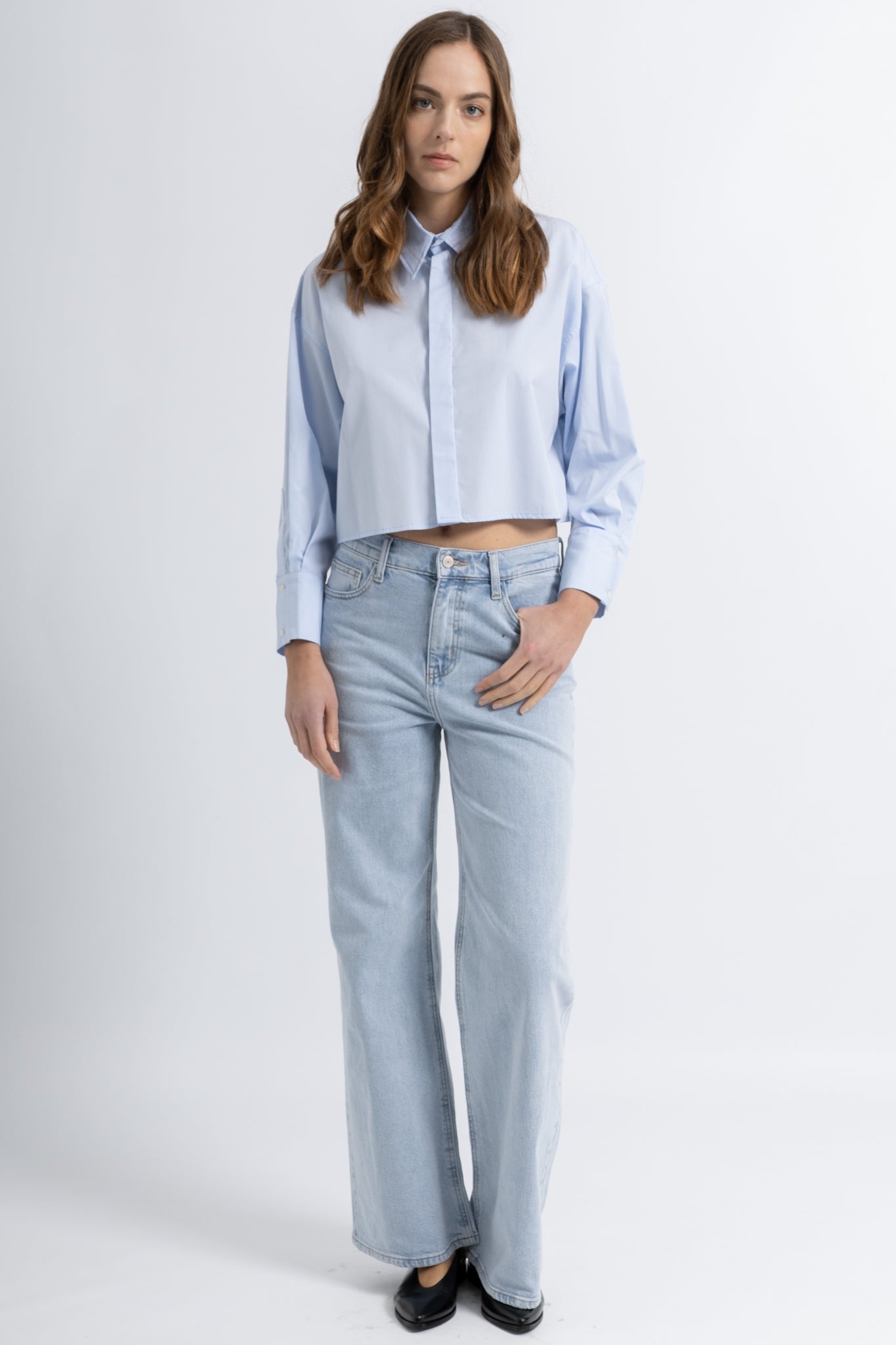 Jeans Wide Denim Clair