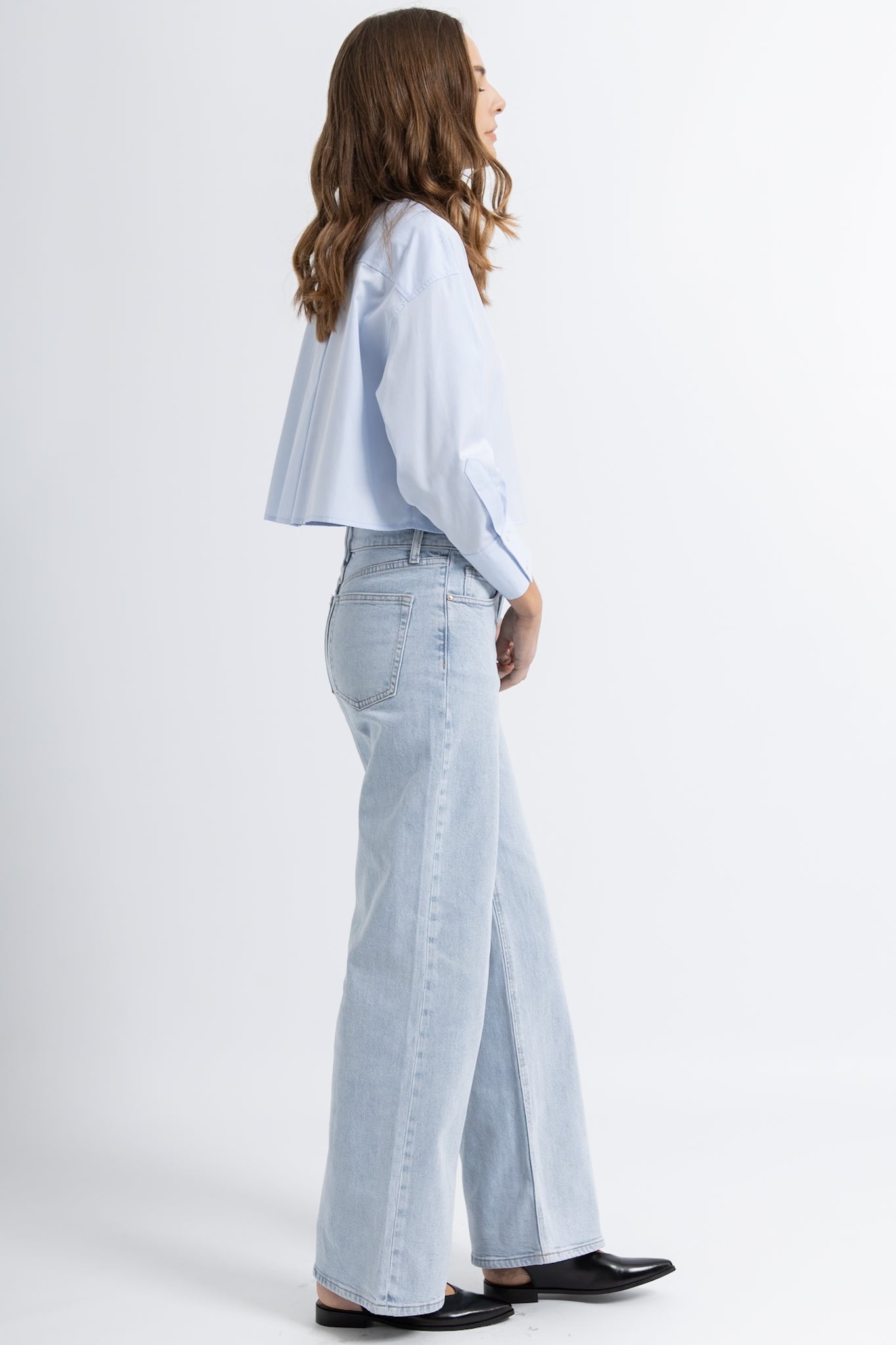 Jeans Wide Denim Clair