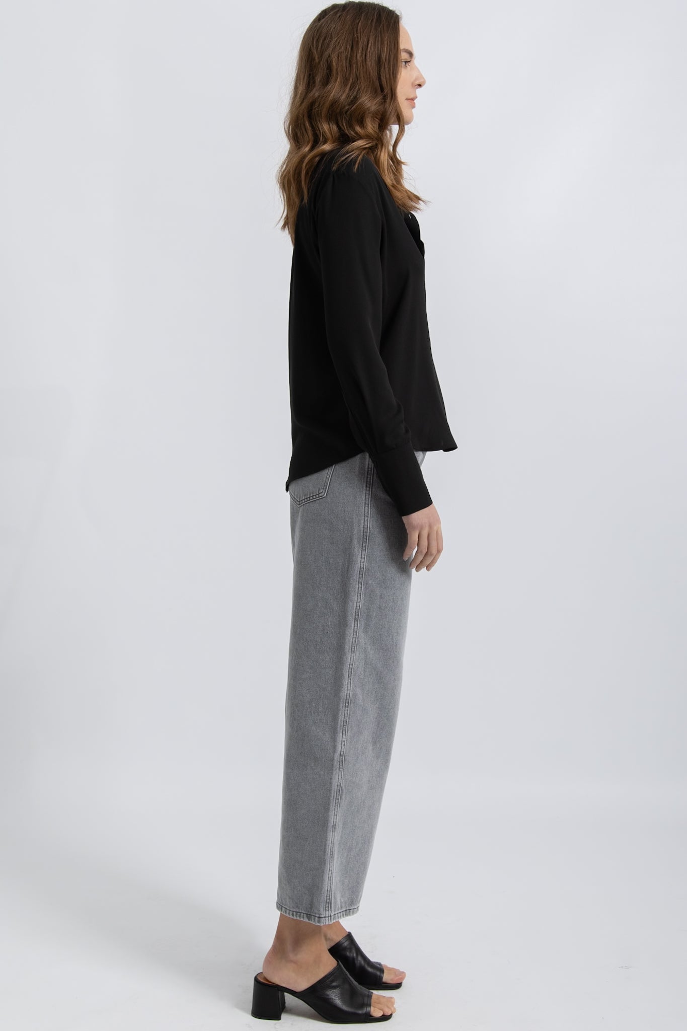 Chemise ajustée Crêpe Fluide Luna