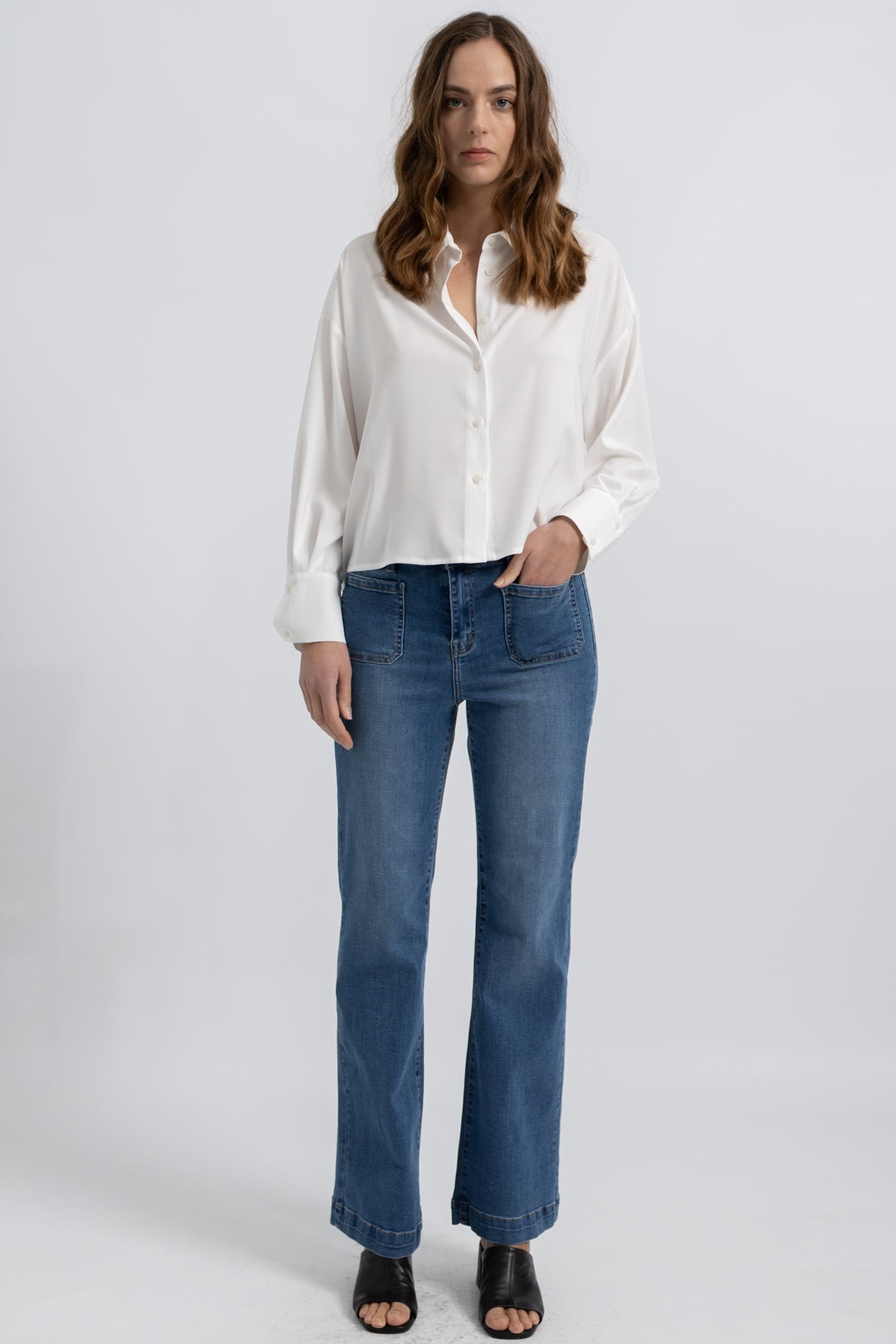 Chemise Cropped Oversize Fluide Jena