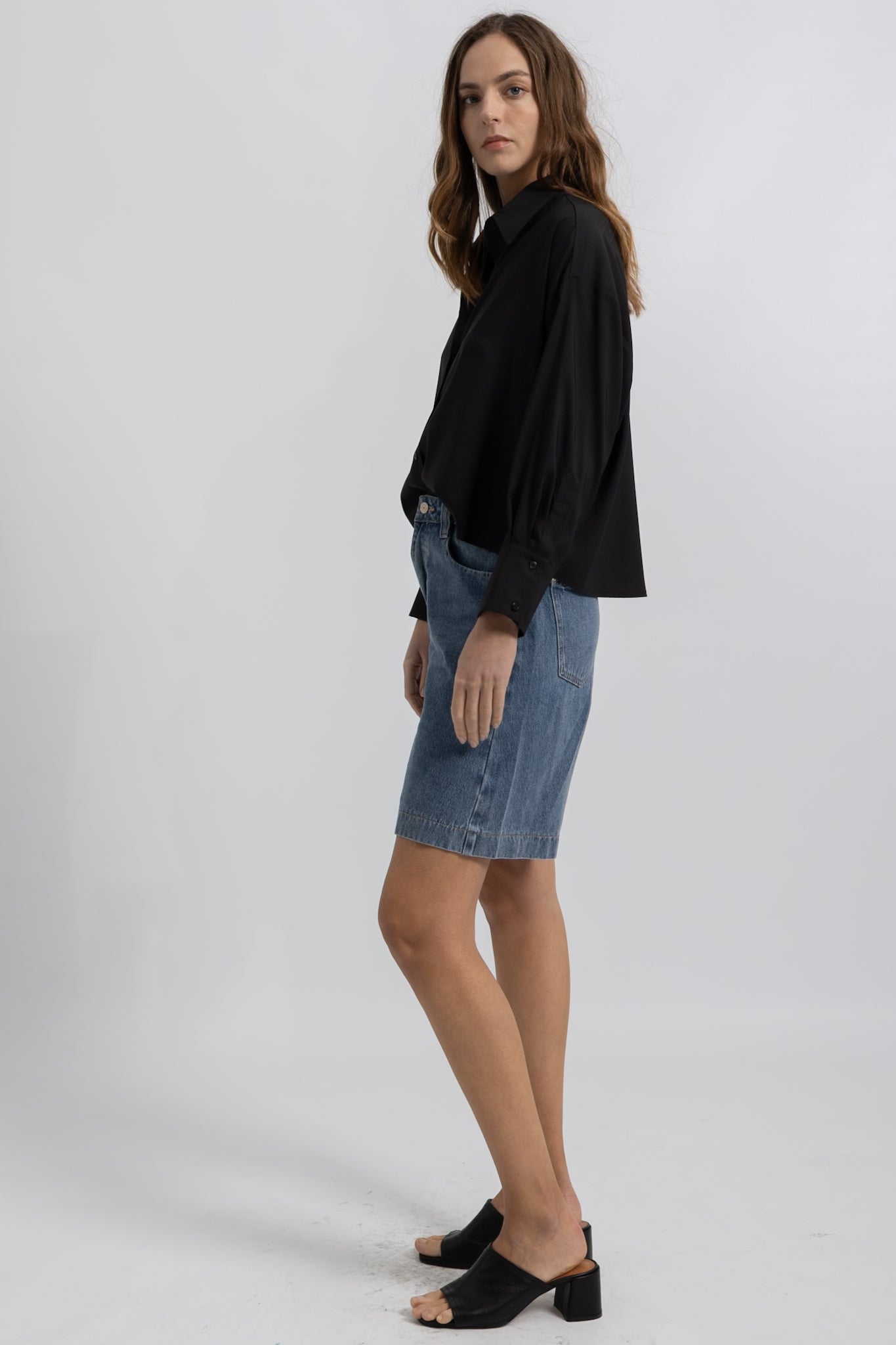 Chemise Cropped Oversize Fluide Jena