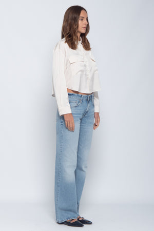 Chemise Cropped Satin Picth