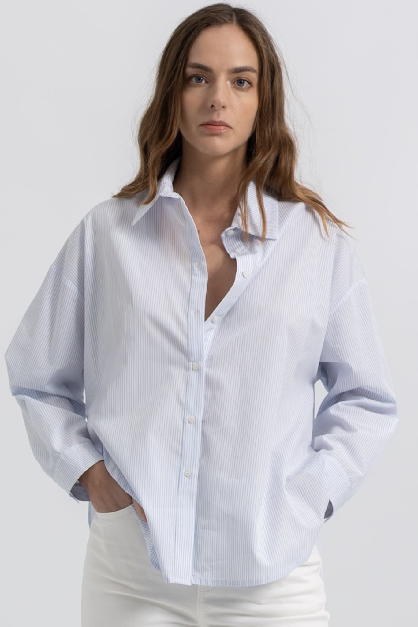 Chemise à Fentes Conton Rayé Joy