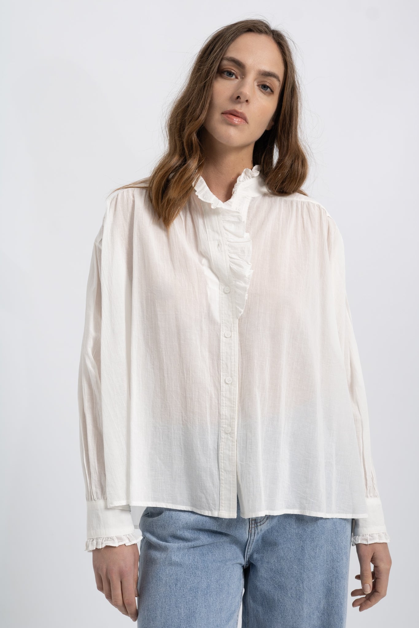 Chemise Loose Voile Coton Frou