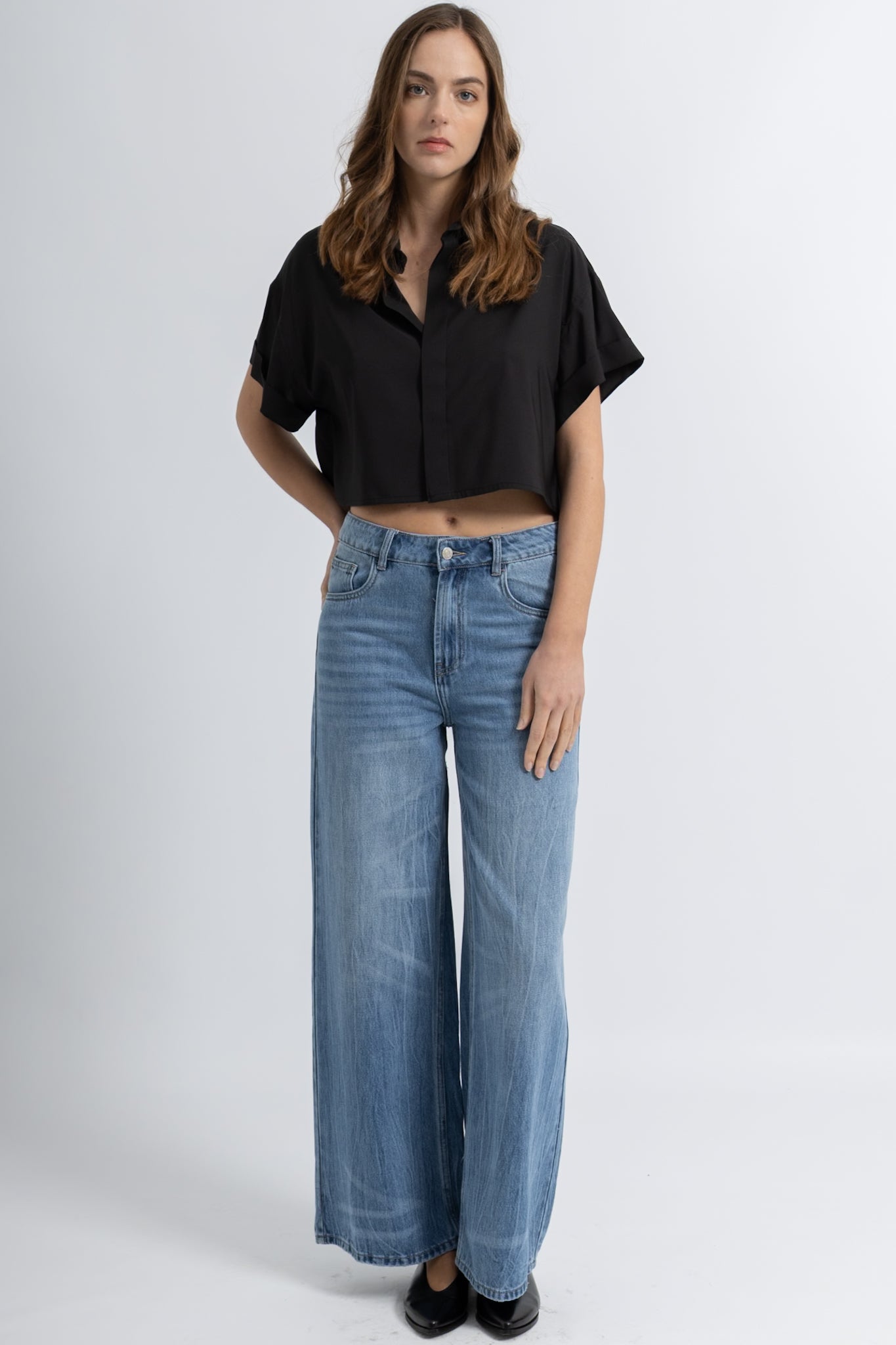 Chemise Cropped Fluide Cana