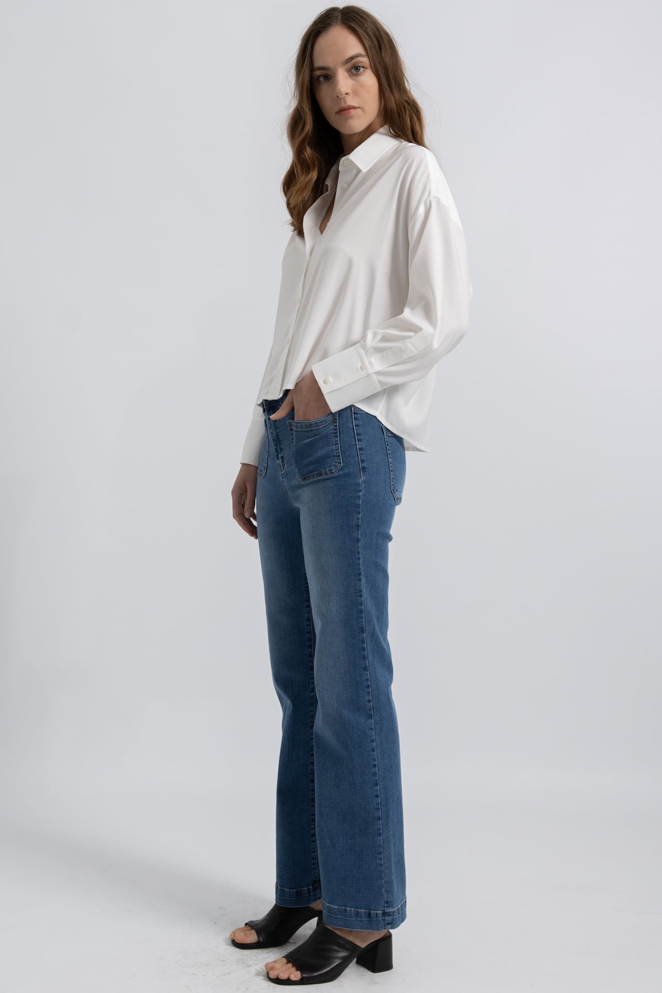 Chemise Cropped Oversize Fluide Jena