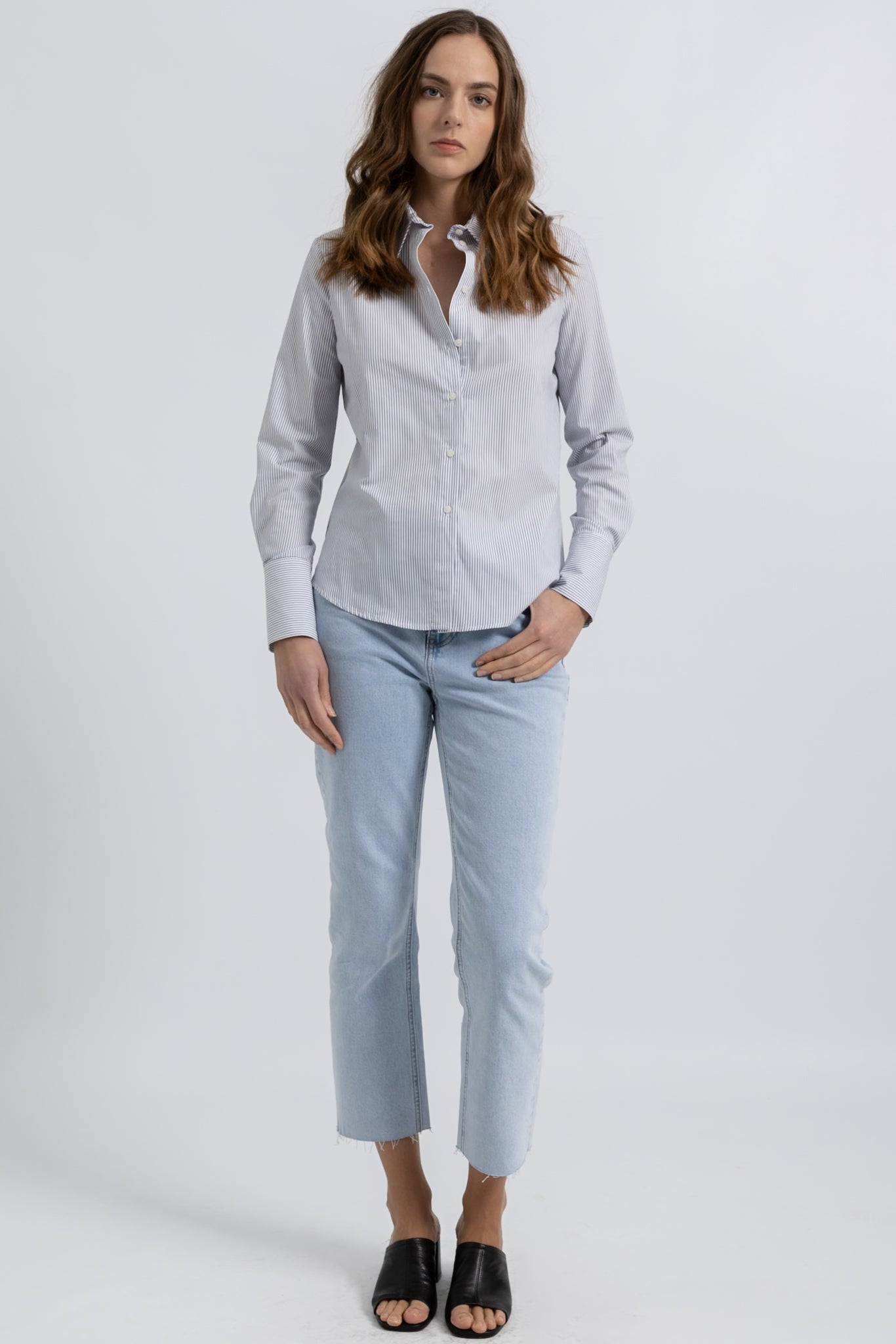 Chemise Ajustée Coton Rayé Luna