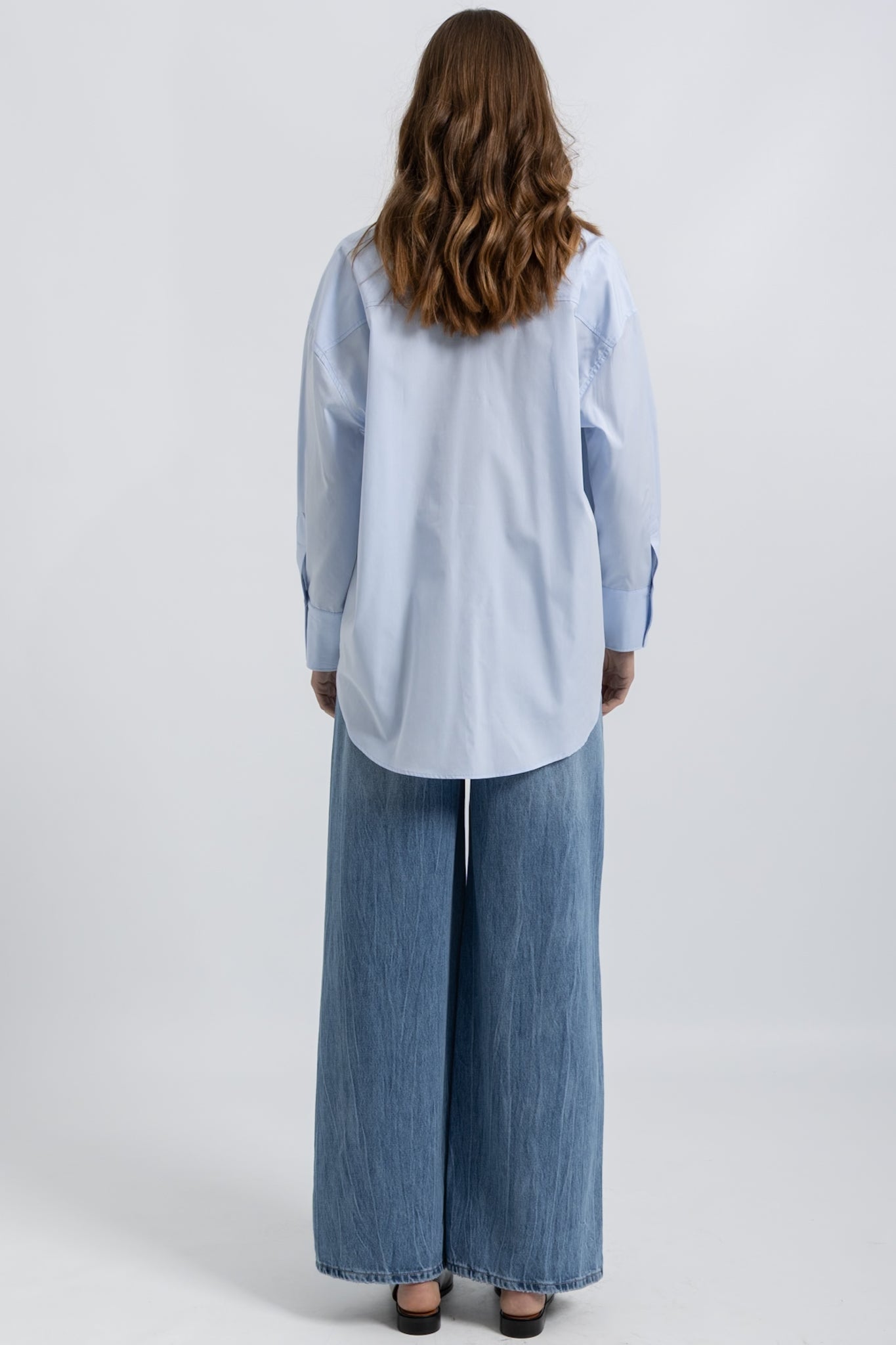 Chemise Oversize Coton ciel Noa