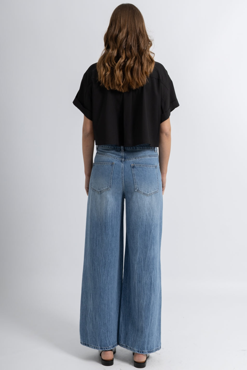 Jeans Wide Leg  Denim Wash