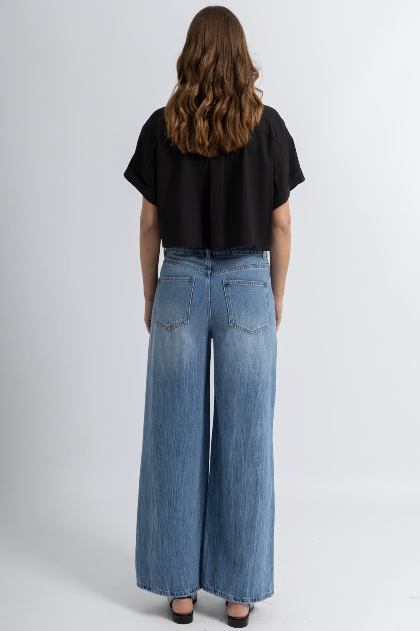 Jeans Wide Leg  Denim Wash