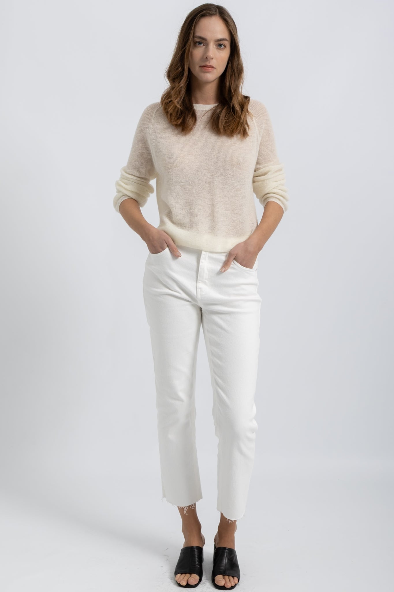 Jeans regular blanc