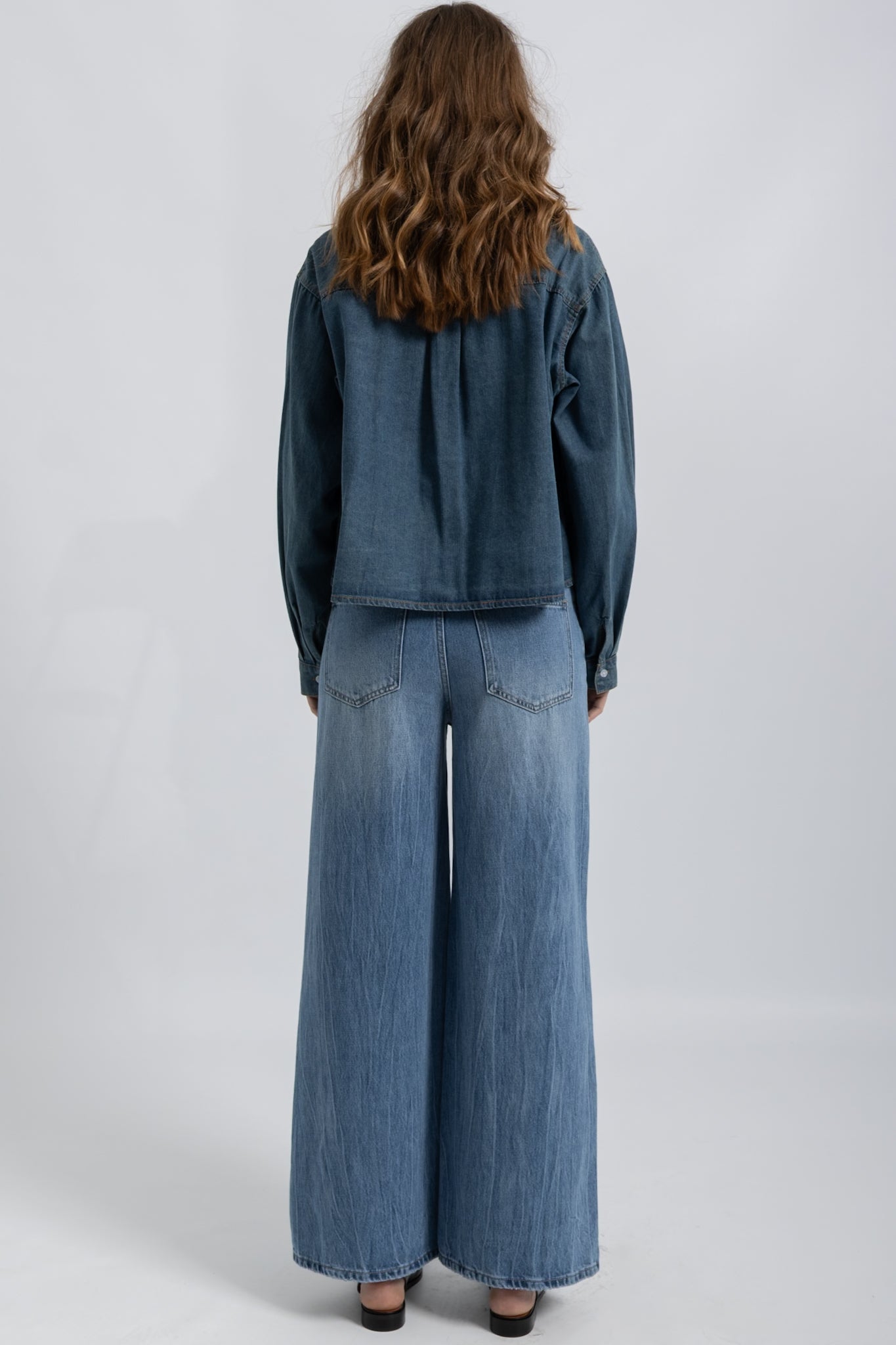Chemise Cropped Denim