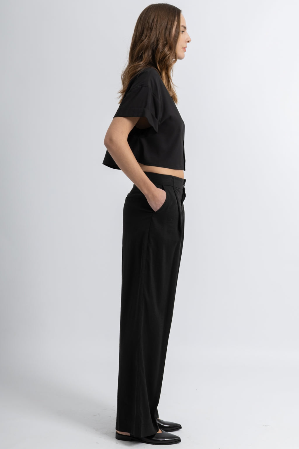 Pantalon à Plis Fluide Plita