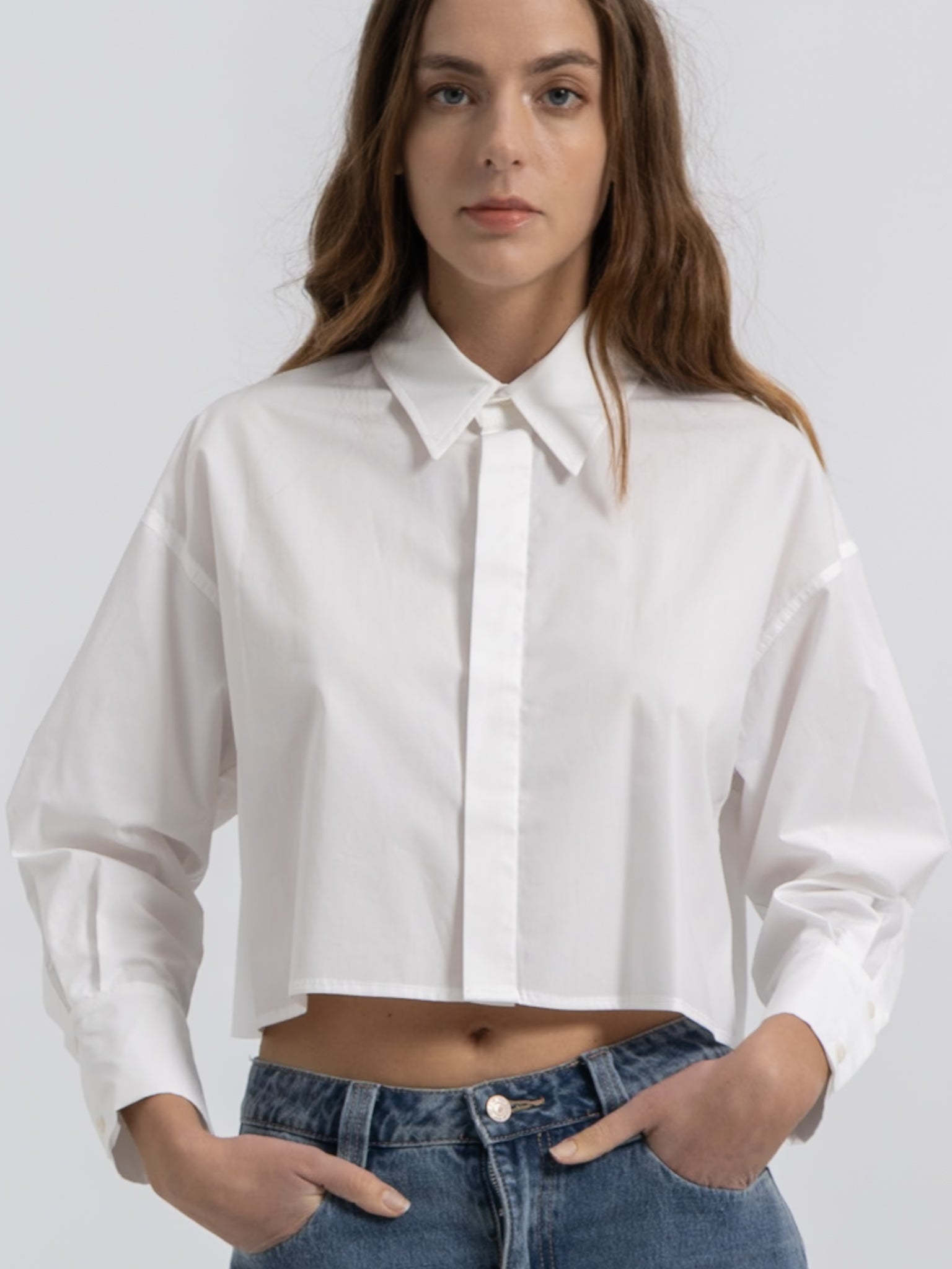 Chemise Cropped Coton Celia