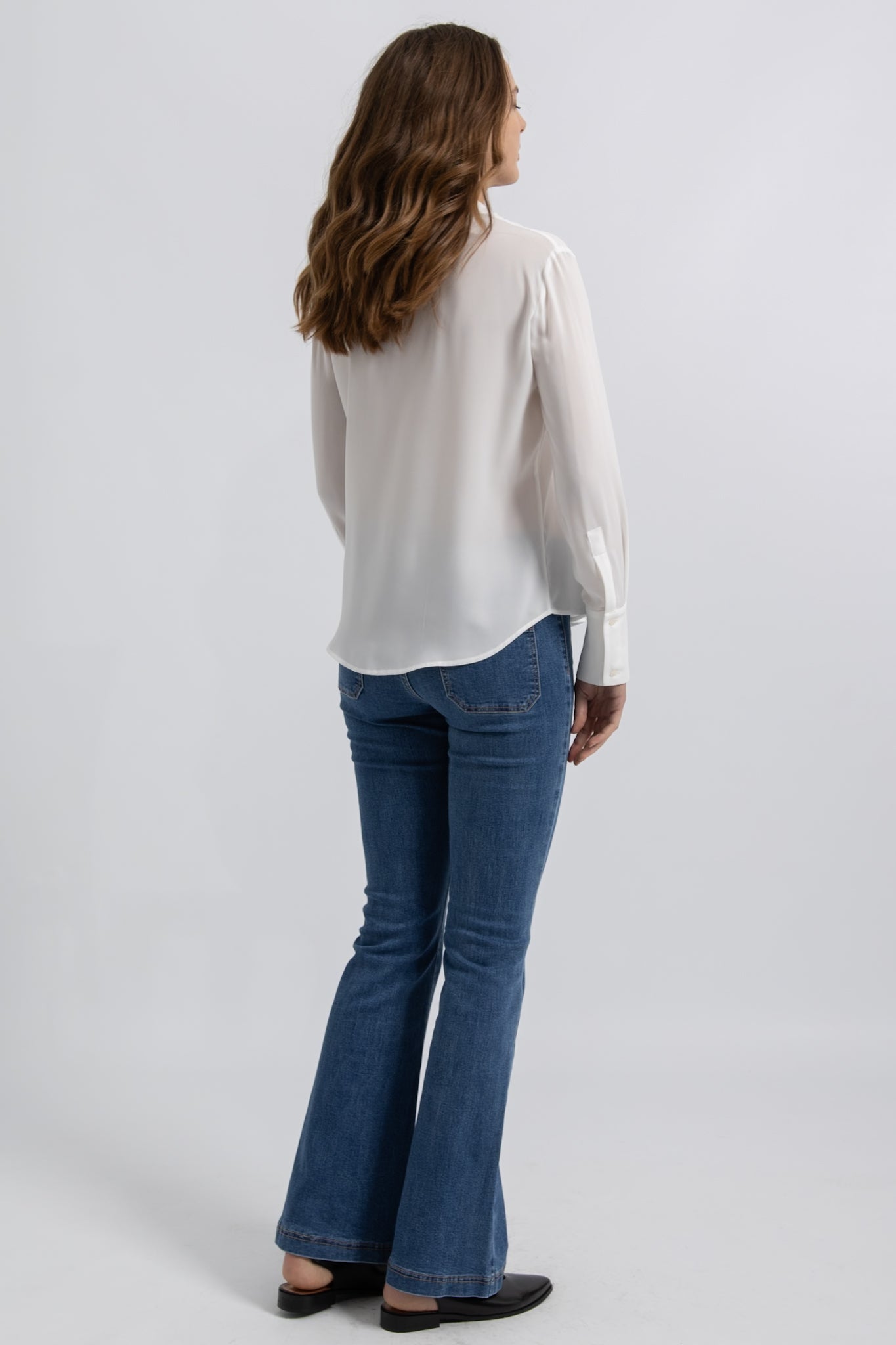 Chemise ajustée Crêpe Fluide Luna