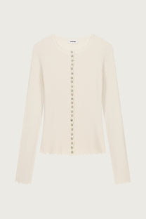 GILET EN MAILLE CÔTELÉ