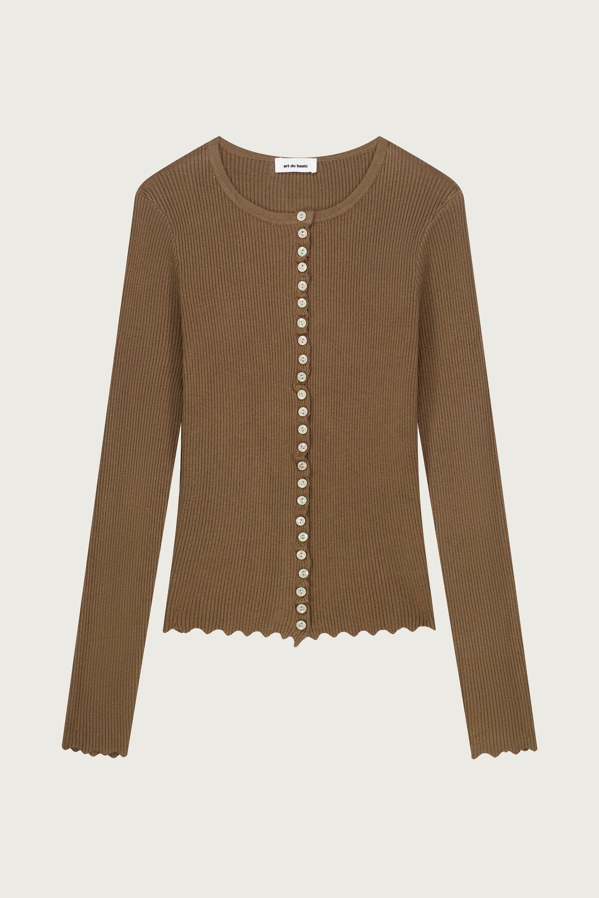 GILET EN MAILLE CÔTELÉ