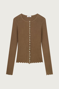 GILET EN MAILLE CÔTELÉ