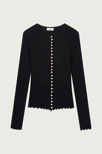 GILET EN MAILLE CÔTELÉ
