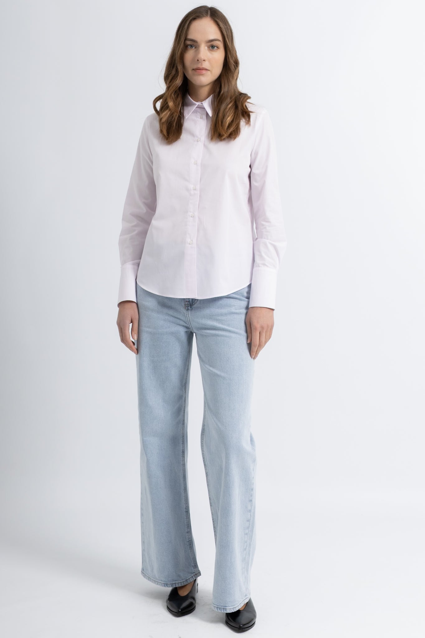 Chemise Ajustée Coton Rose Luna