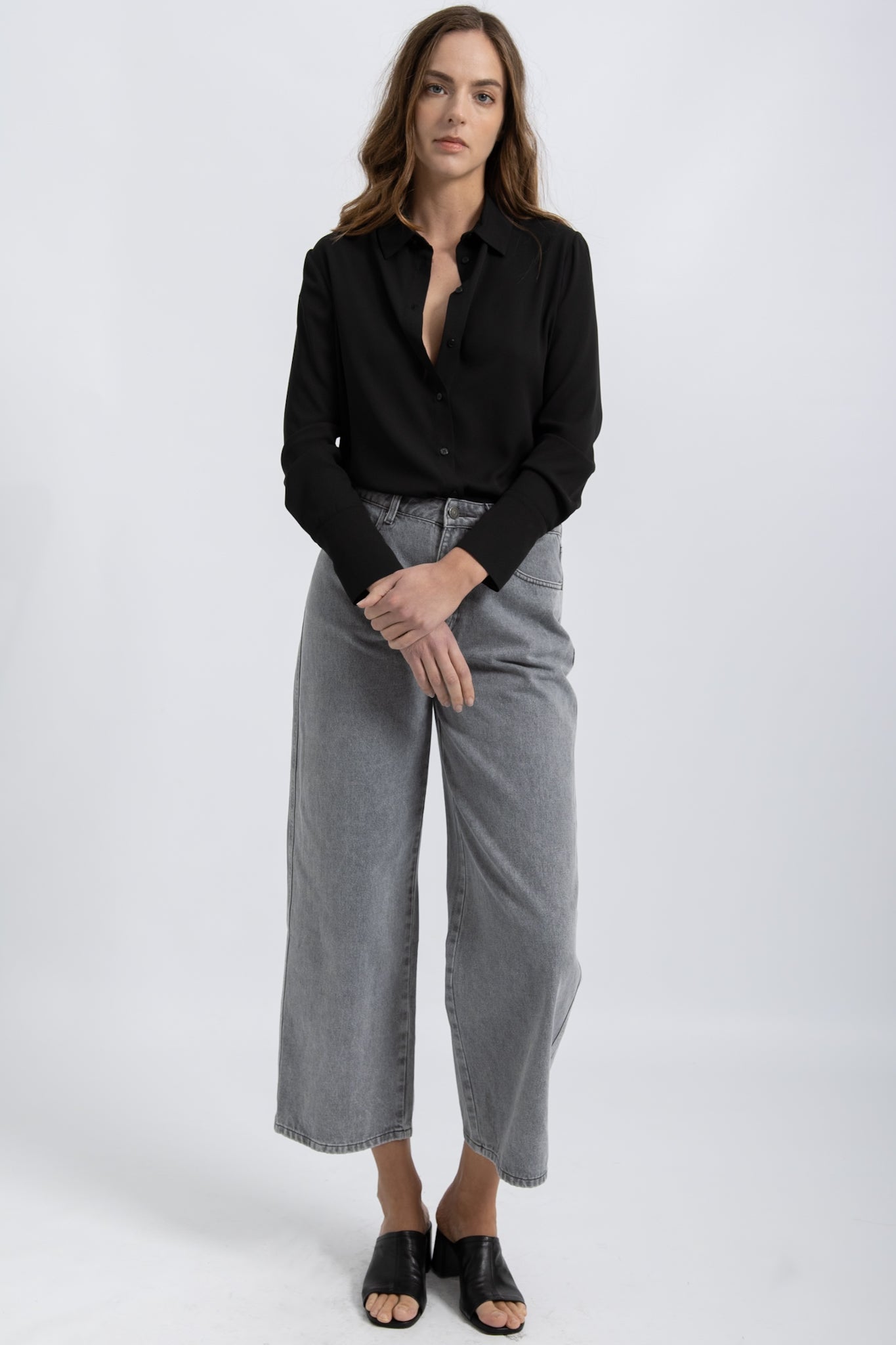 Chemise ajustée Crêpe Fluide Luna