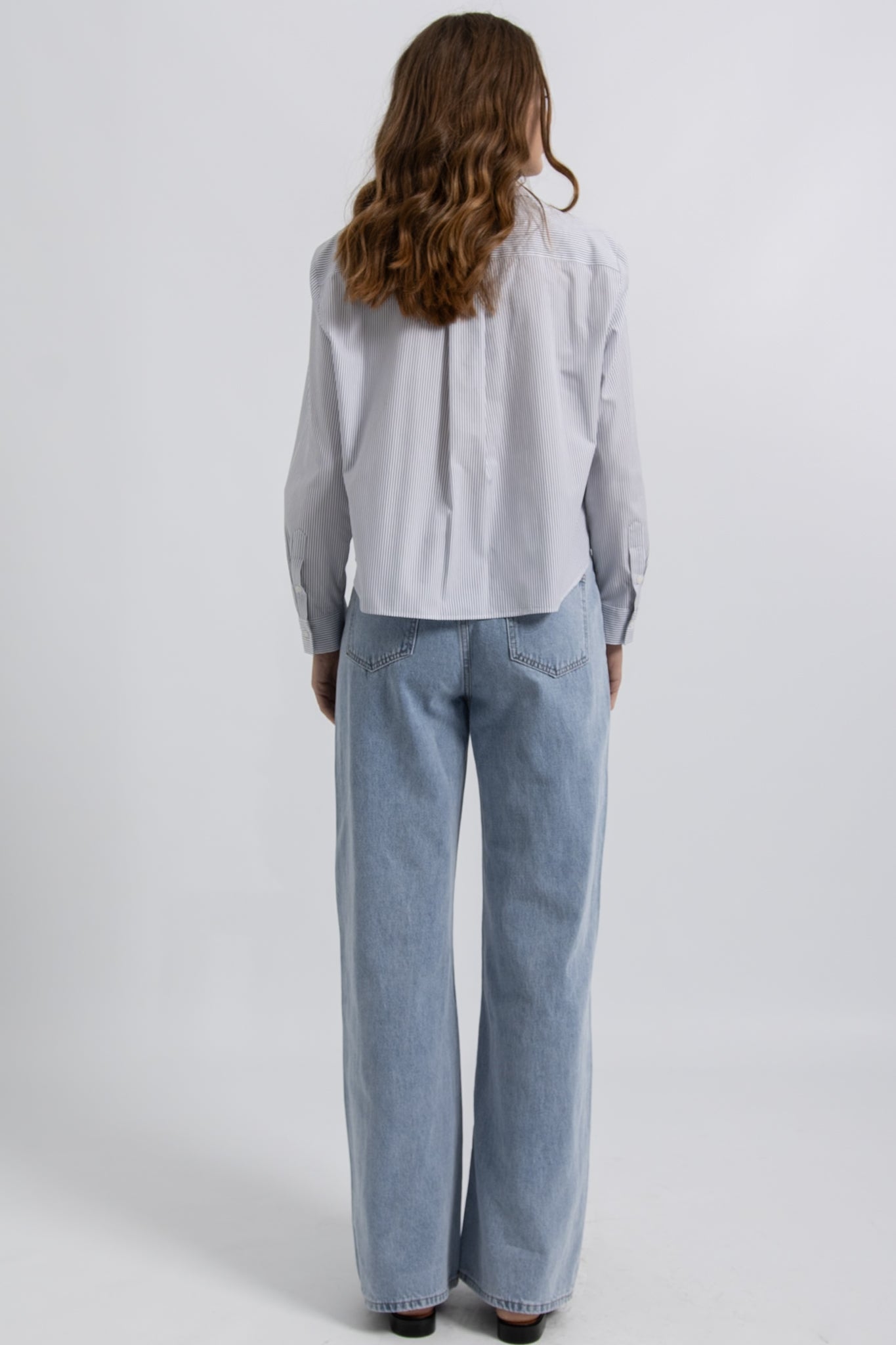 Chemise Cropped Standard Coton Rayé Vizel