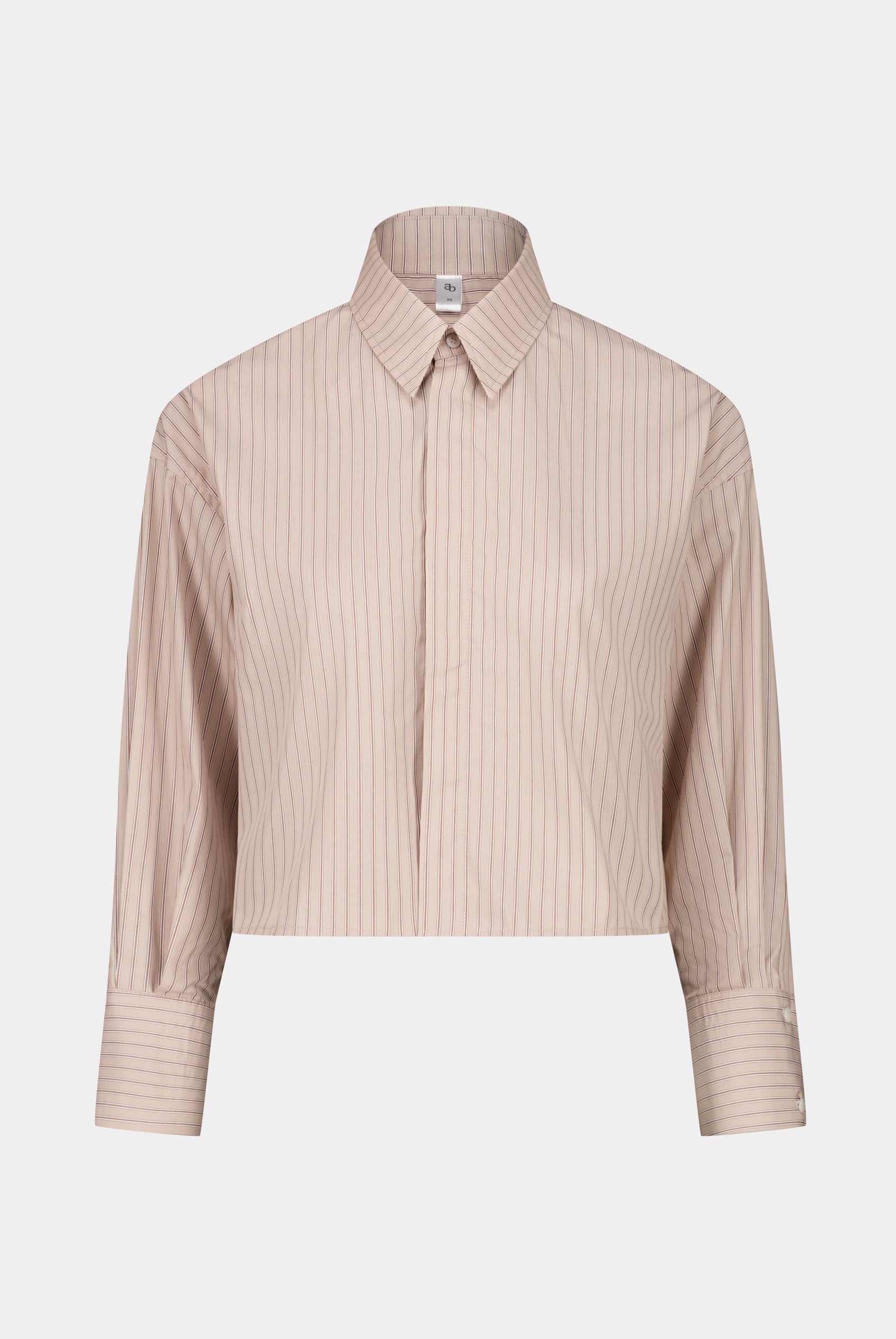 CHEMISE CROPPED COTON RAYÉ CÉLIA