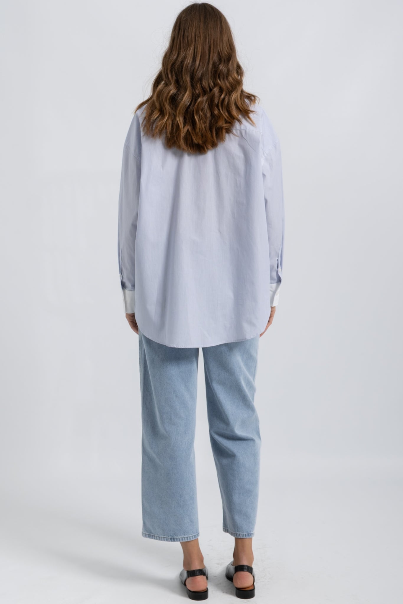 Chemise Oversize Bicolore Coton Rayé Noa