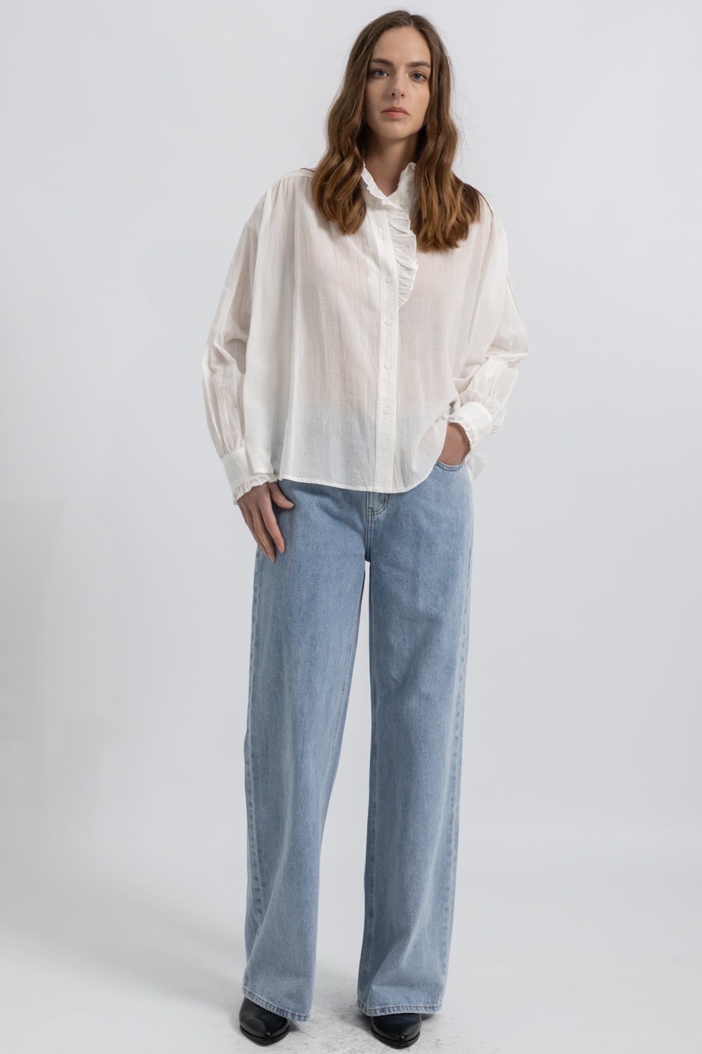 Chemise Loose Voile Coton Frou