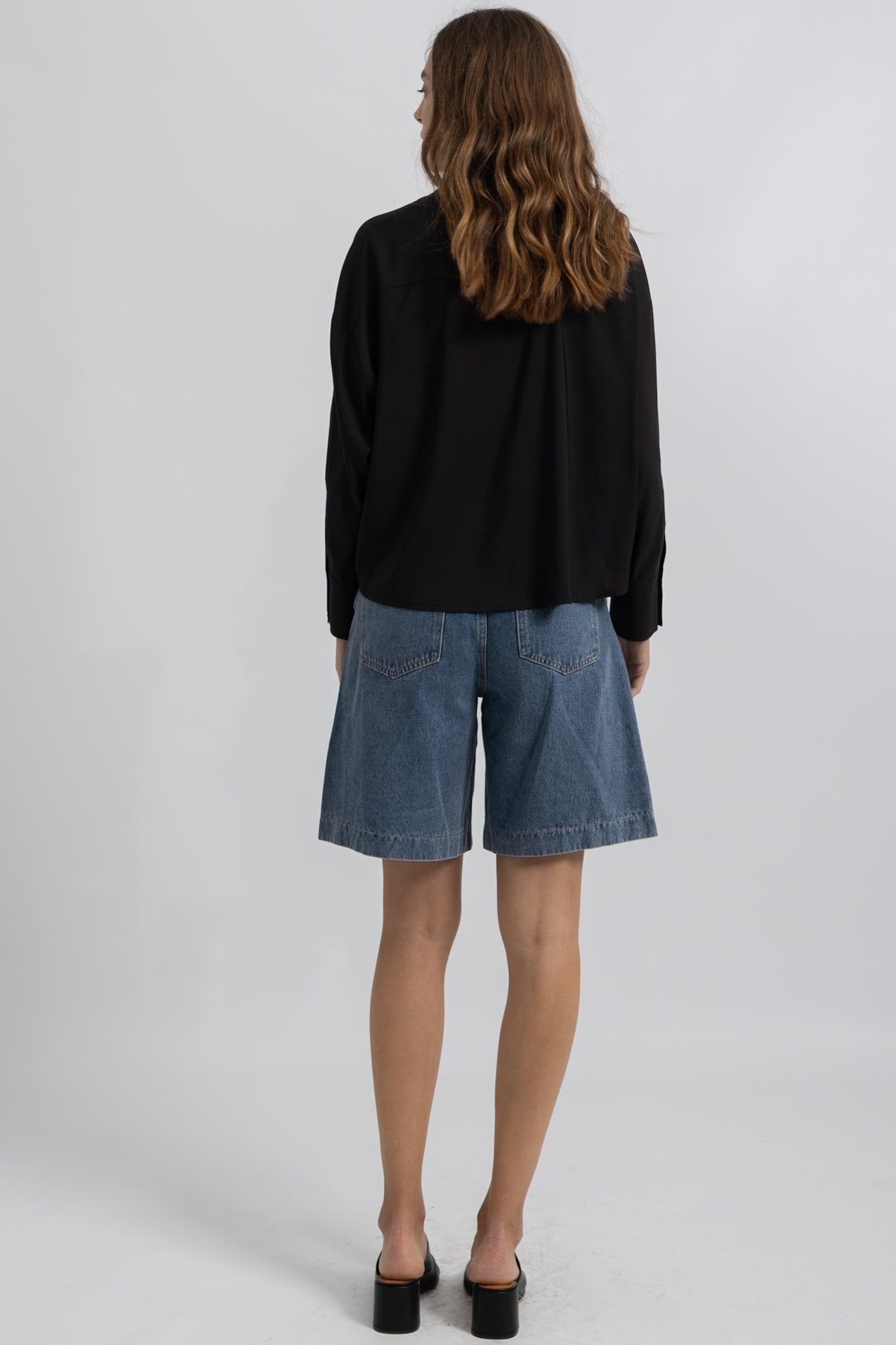 Chemise Cropped Oversize Fluide Jena