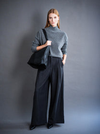 PANTALON AMPLE À PLIS