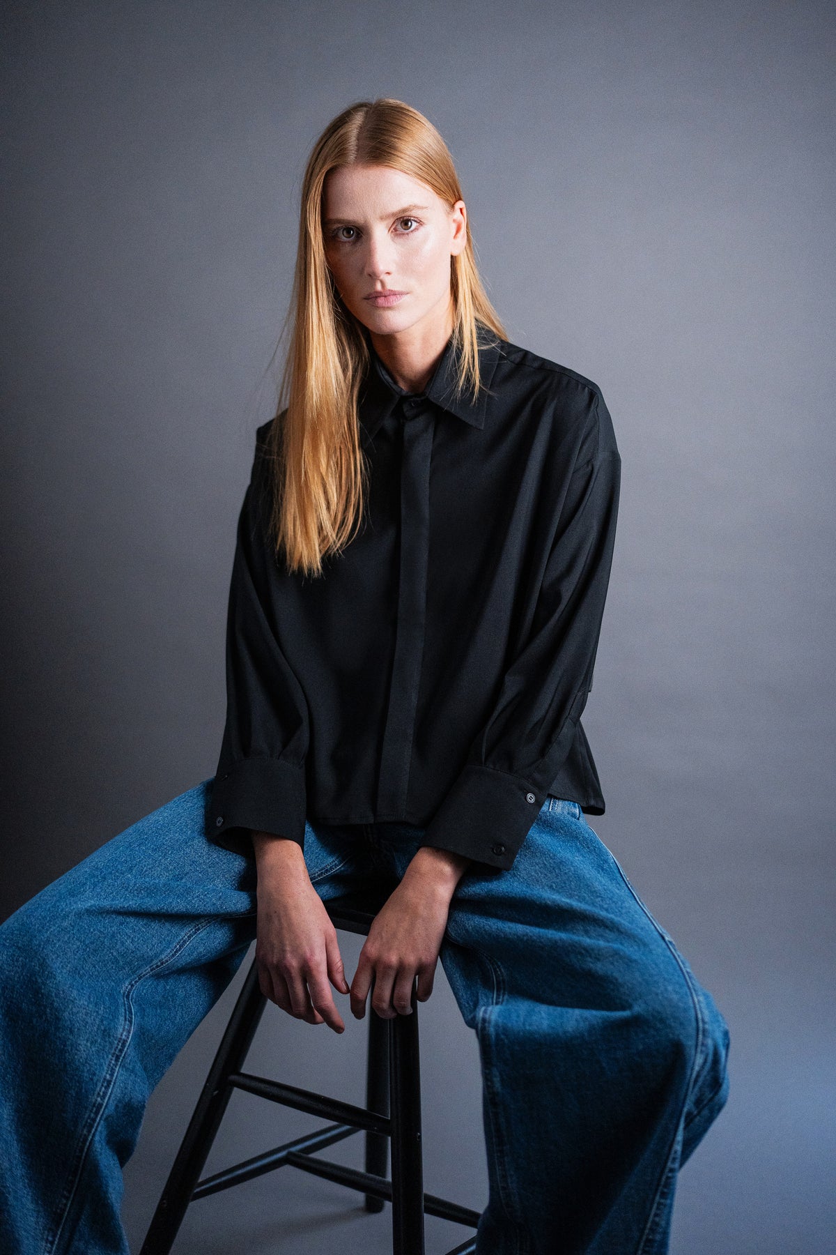 CHEMISE CROPPED ENVERS SATIN