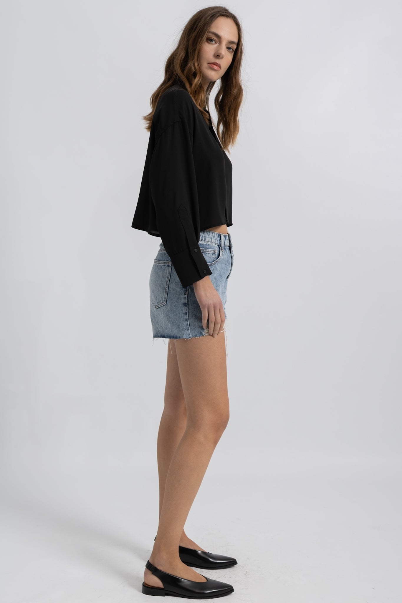 Chemise Cropped Crêpe Celia