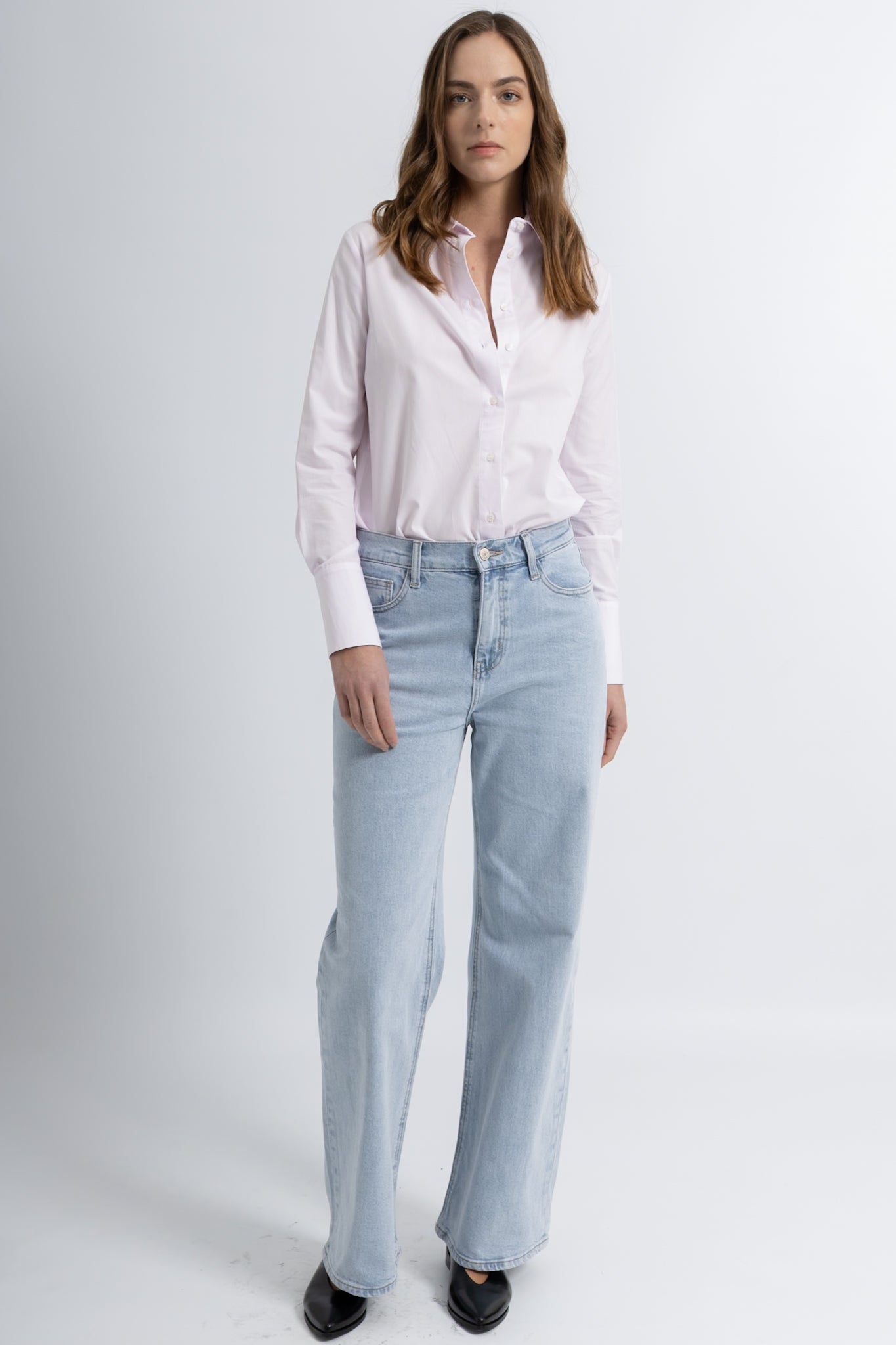 Chemise Ajustée Coton Rose Luna