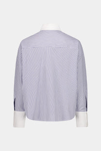 CHEMISE COURTE COL BICOLORE MOLY