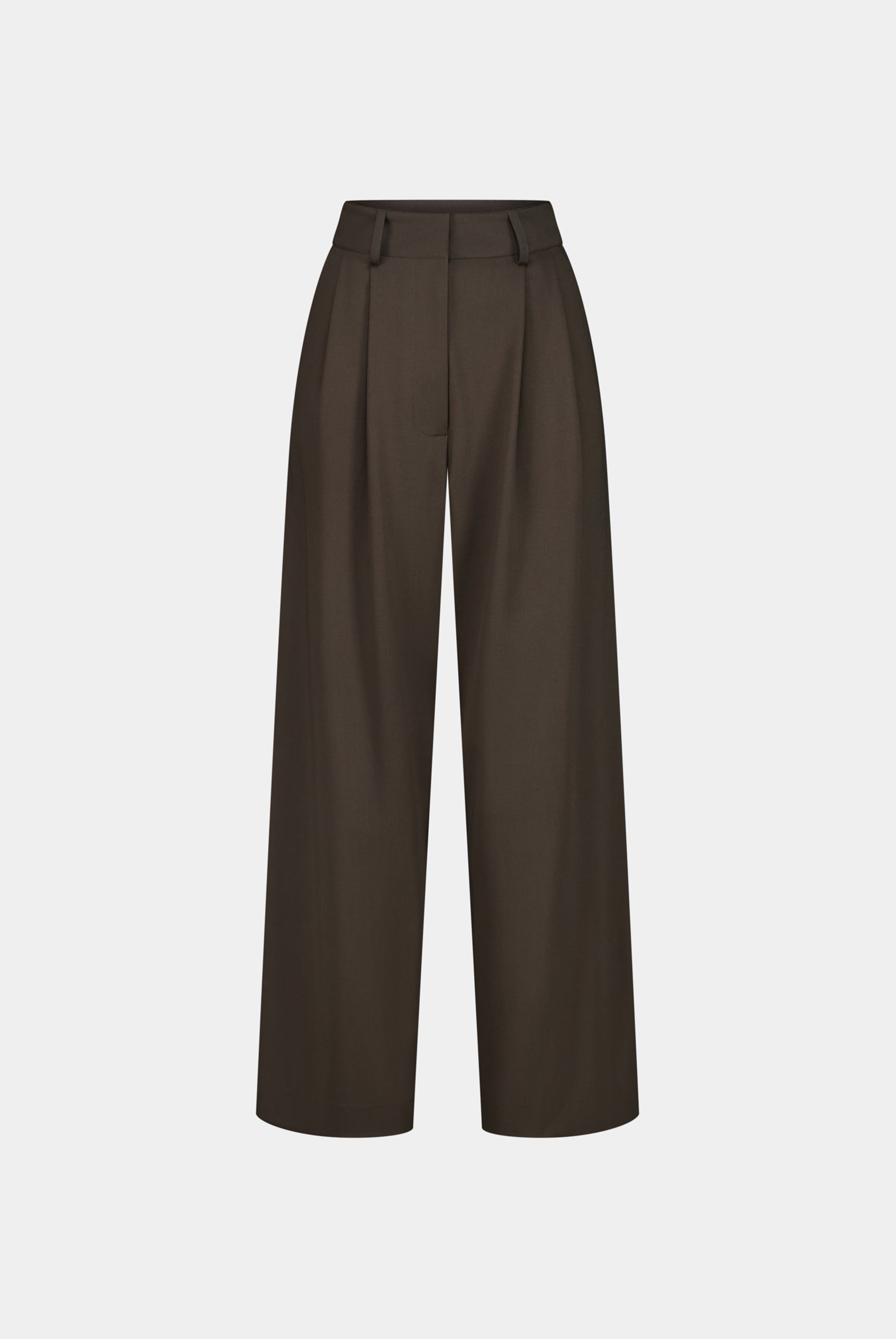 PANTALON LAINE À DOUBLE PLIS PINA