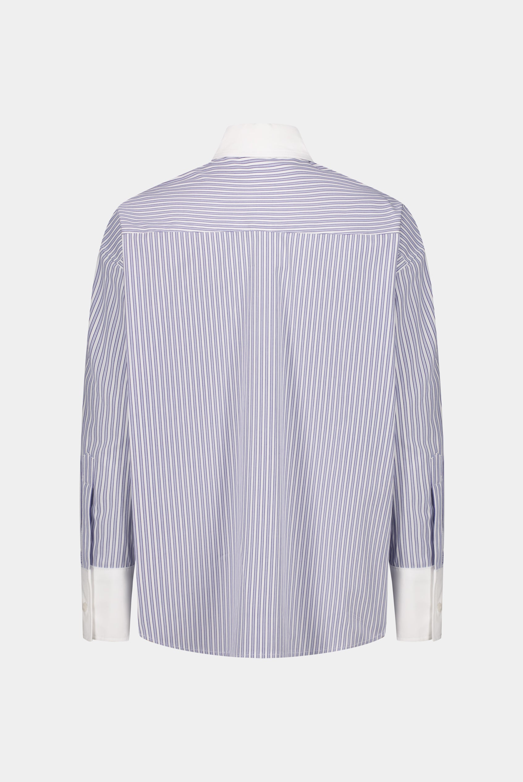 CHEMISE OVERSIZE COTON RAYÉ  COL BICOLORE TOMY